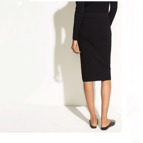 Vince knee length ribbed skirt - Picture 4 of 9